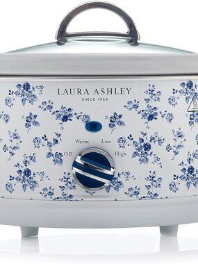 LAURA ASHLEY Slow Cooker Crockpot,  3.7 Quart